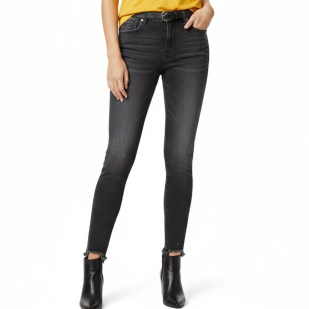 Blank NYC Women's Black Reade Crop Fray Hem Jeans 28